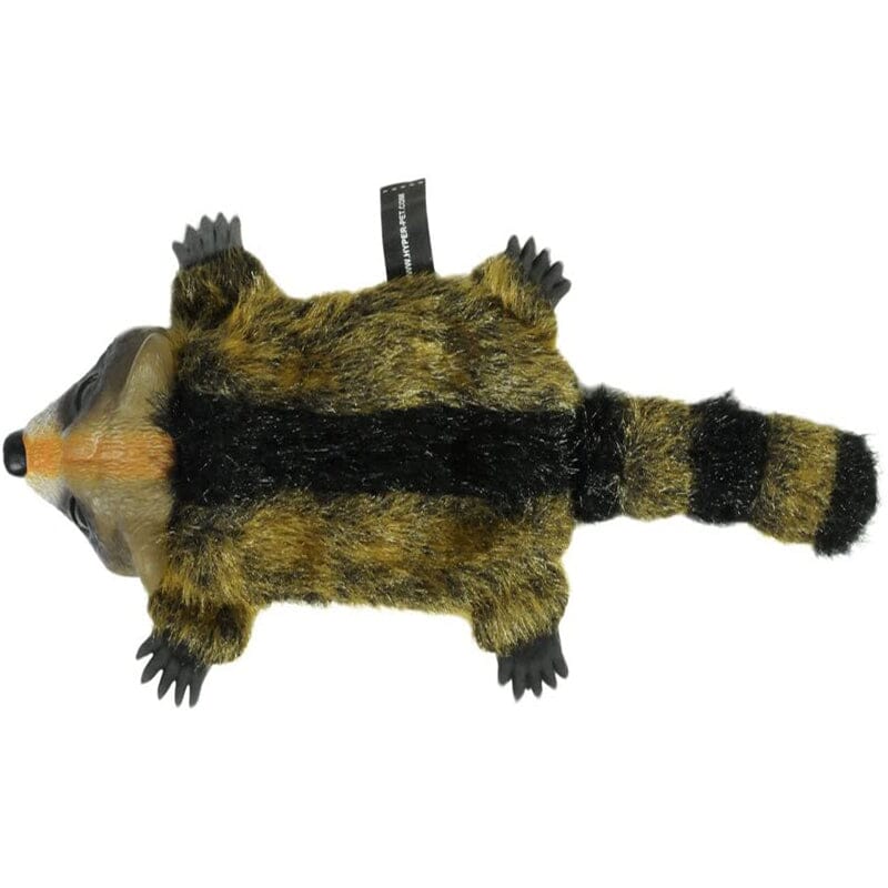 Hyper Pet Real Skinz Raccoon toy made with Polyester Plush Shell; Latex Head / Feet.