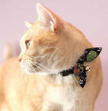 Ribbon Navy Collar For Cats Pet Supplies Necoichi 
