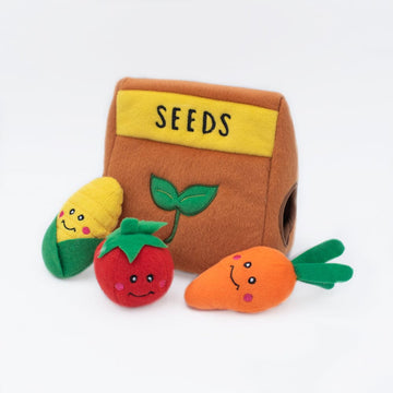 Seed Packet Plush Interactive Squeaky Dog Toy