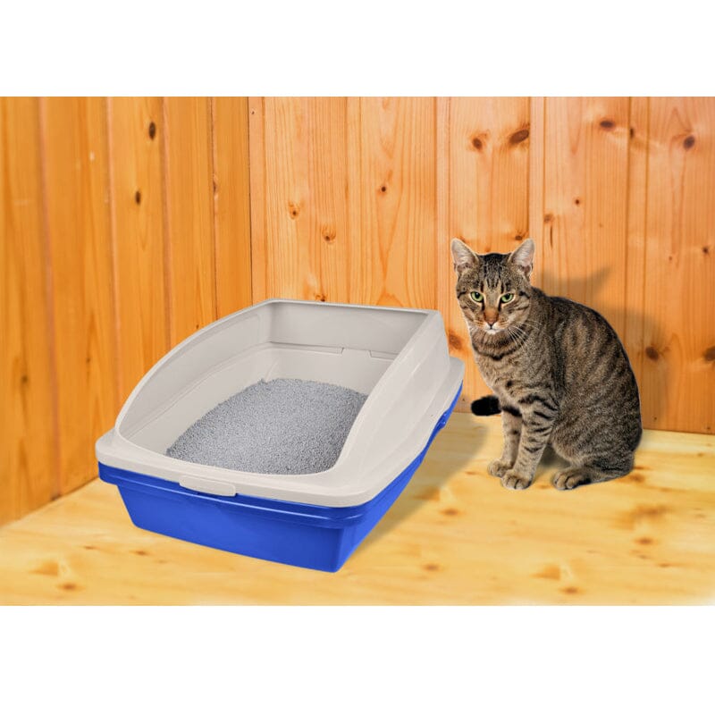 Van Ness Sifting Cat Litter Pan or Box With Frame is high polished finish is odor, stain resistant makes it easy to clean.