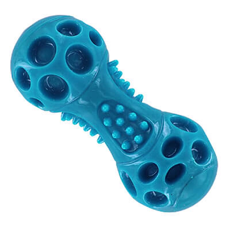 Squeaker Dumbbell Floating Dog Toy By Chase 'N Chomp even floats! so, it is ideal for play in and around the water.