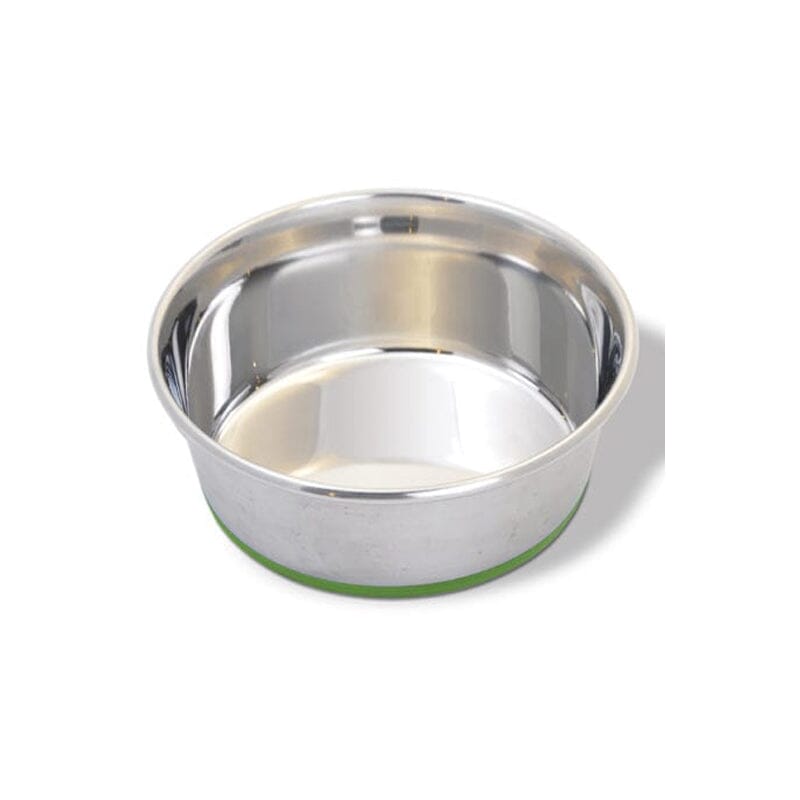 Van Ness Heavyweight Cat Stainless Steel Dish/Bowl is Made with 6 gage heavyweight, durable, polished stainless steel.