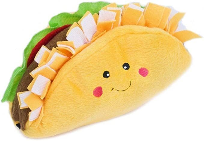 Taco Plush Squeaky Dog Toy Animals & Pet Supplies ZippyPaws 