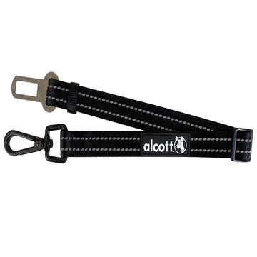 Alcott Traveler Car Seat Belt Tether For Pets is Reflective so your dog is visible in the car at night.