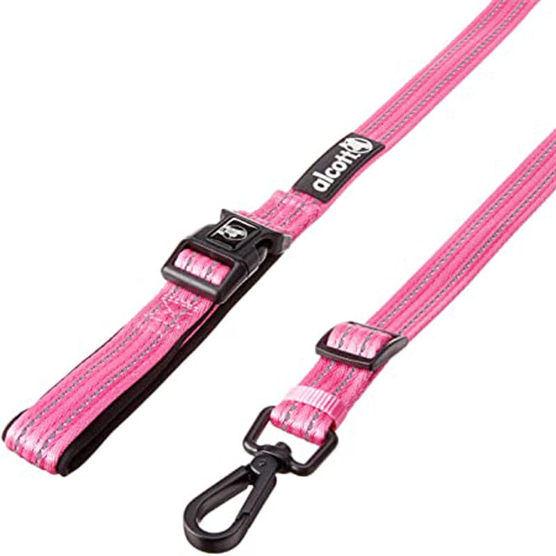 alcott Weekender Long Soft Grip Leash with vibrant pink color.