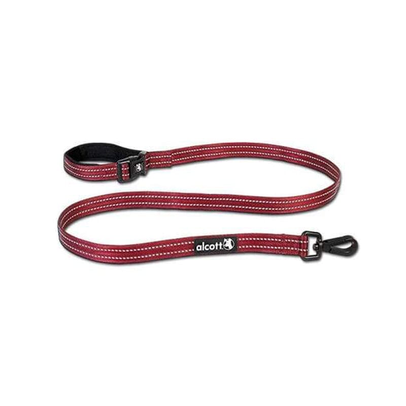  alcott Weekender Long Soft Grip Leash with Reflective Stitching Red in color - Pet supplies.