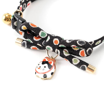 Zen Hariko Charm Black Collar For Cats